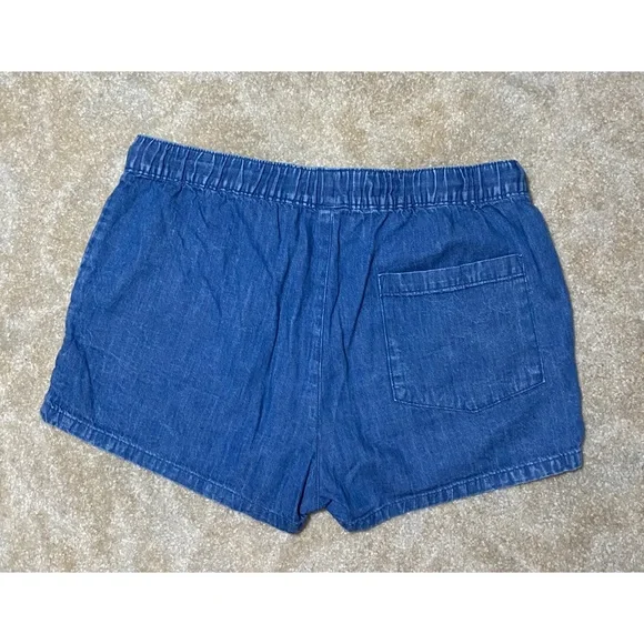 Aerie drawstring blue denim lounge shorts S - Picture 2 of 7